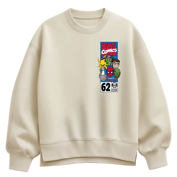 Spider-Man - Character Collage Oversized Fleece Crew Sweatshirt