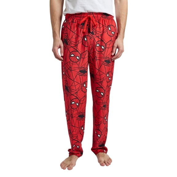 Spider-Man Classic All-Over Print Men’s Red Sleep Pajama Pants -Xl