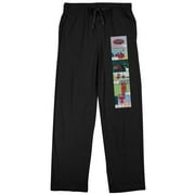 Spider-Man Classic Comic Book Art Men's Black Sleep Pants-XL
