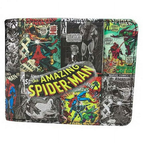 Spider-Man Classic Comic Book Covers Bifold Wallet