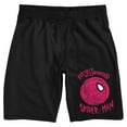 thumbnail image 1 of Spider-Man Classic Friendly Neighborhood Spider-Man Side Profile Badge Men's Black Sleep Pajama Shorts-Small, 1 of 5