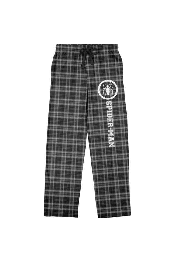 Spider-Man Classic Plaid Pajama Pants for Men Sleepwear-Medium