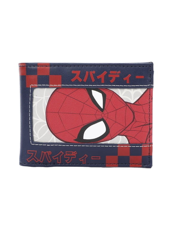 Spider-Man Classic Spidey & Kanji 3.5" Black Bifold Card Wallet