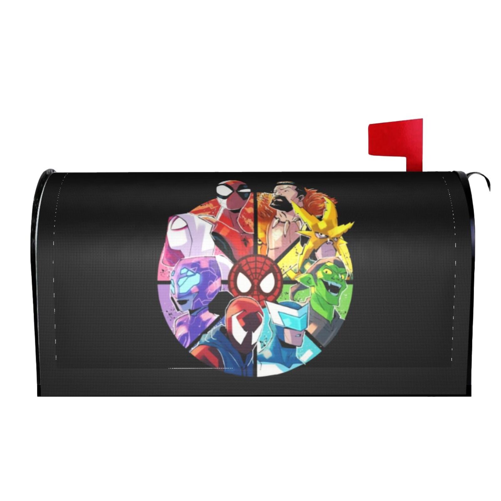 Mailbox Color Wheel Spider Man Color Wheel Challenge Cartoon Character Mailbox Cover ...