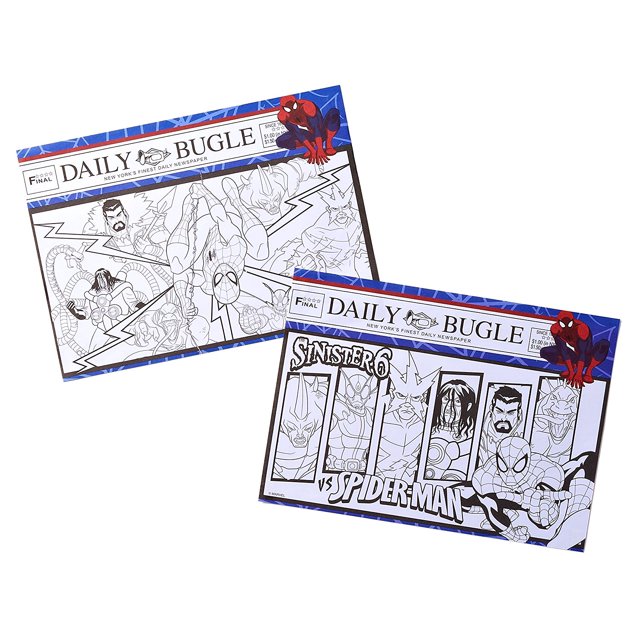 Spider-Man Coloring Placemats, 10 x 14 in, 24ct - Walmart.com