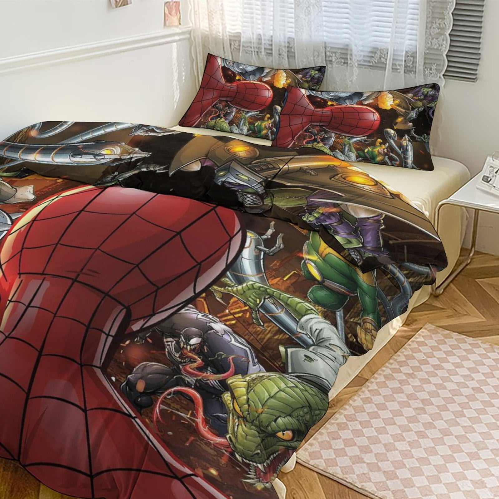 Queen spiderman comforter sale