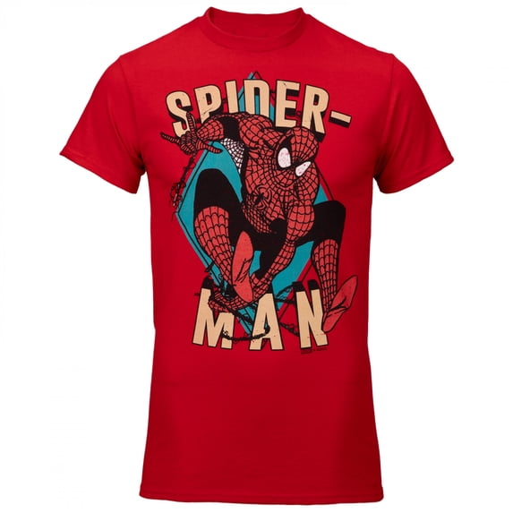 Spider-Man Comic Leap T-Shirt-2XLarge