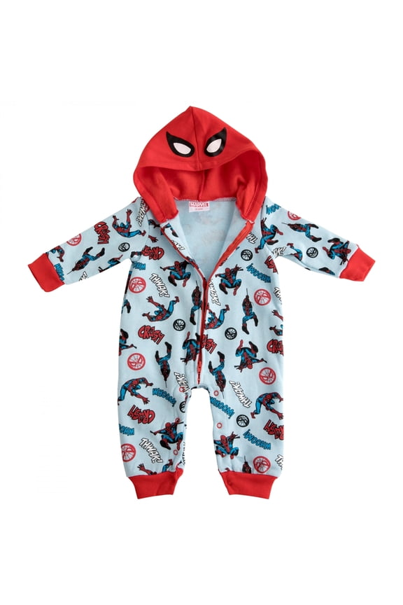 Comic Poses Infant Hooded Fleece Coveralls-3-6 Months