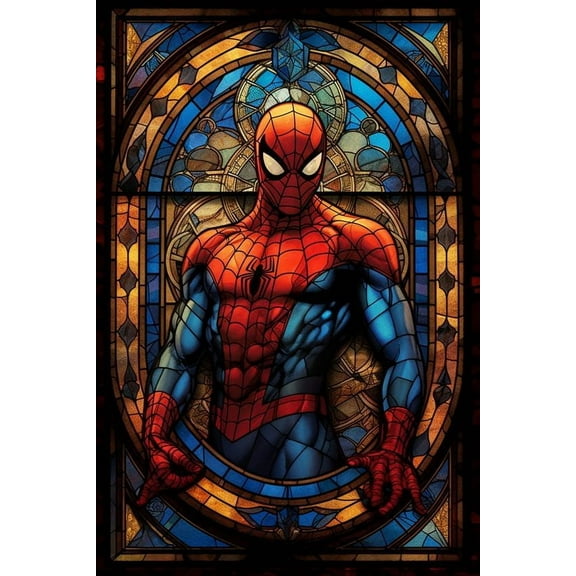 Spider-Man Diamond Art Painting Kits for Adults Diamond Dots Paintings, DIY 5D Paint with Diamonds Pictures Gem Art Painting Kits DIY Adult Crafts 12"x16"