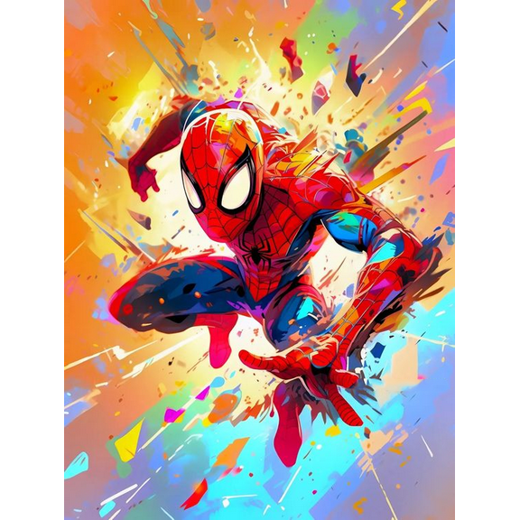 Spider-Man Diamond Art Painting Kits for Adults Diamond Dots Paintings, DIY 5D Paint with Diamonds Pictures Gem Art Painting Kits DIY Adult Crafts 12"x16"