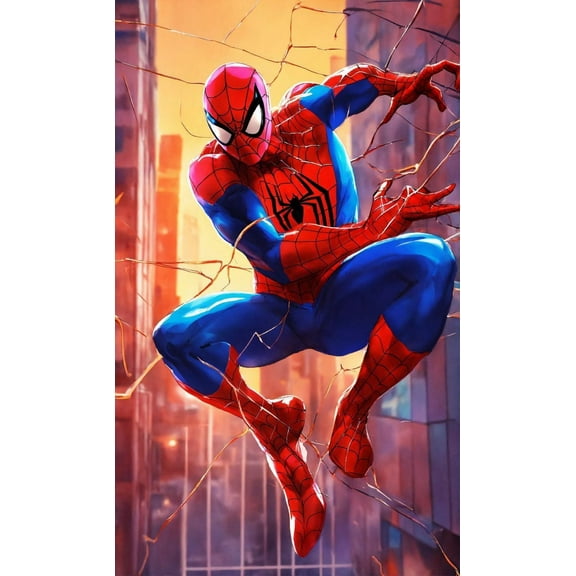 Spider-Man Diamond Painting Kits for Adults Beginners - 5D DIY Full Drill Diamond Kits Painting Crafts for Home Wall Decor, Diamond Art Kits,12x16inch