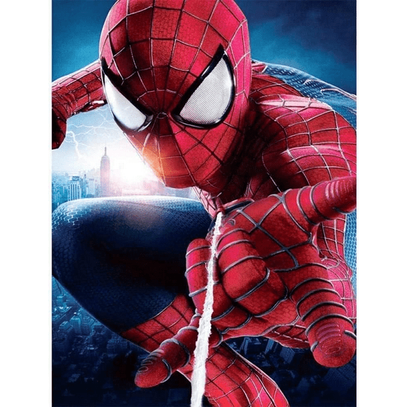 Spider-Man Diamond Painting Kits for Adults,Diamond Painting DIY 5D Full Drill Diamond Art Kit for Adults Beginner, Diamond Dots Painting Craft for Home Wall Decor 12x16 Inch