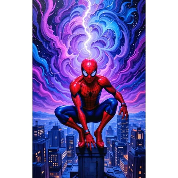 Spider-Man Diamond Painting Kits for Adults, 12x16 Inch Superhero DIY Paint by Numbers for Adults Beginner