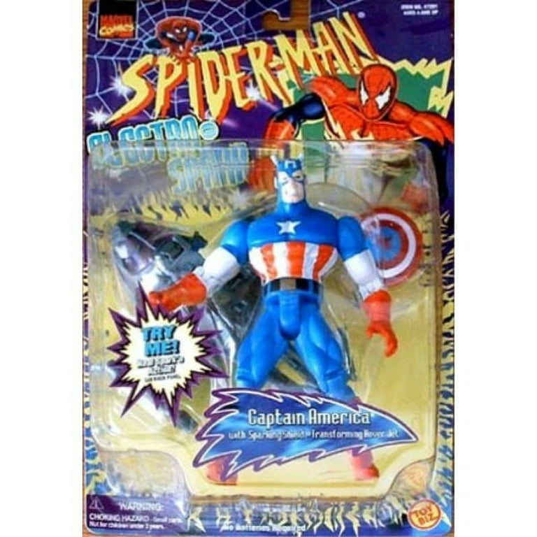 激レア！スパイダーマン Electro Spark キャプテン・アメリカ Spider-Man Electro Spark Captain America Figure - Walmart.com
