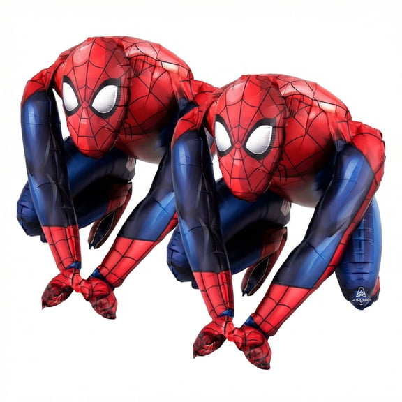 Spider-Man Foil Balloons Sitting Air-Filled Self Standing 2 Pack 15 Inch