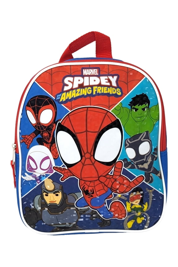 Spider-Man & Friends Mini Backpack 11" Marvel Miles Morales Spidey Hulk