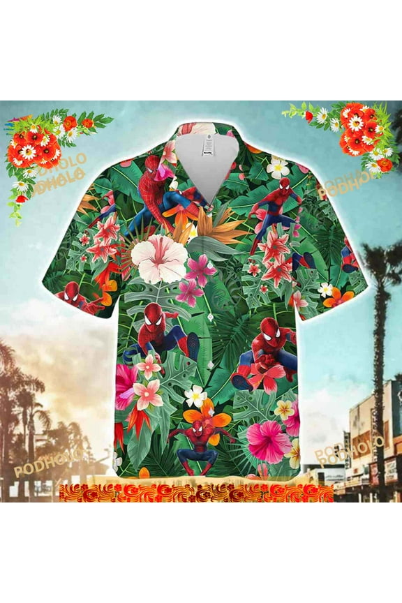 Spider Man Funny Hawaiian Shirt, Beach Hawaii Family Shirt