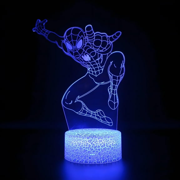Spider Man Gifts for Friend Cool Night Light with Timer Remote & Smart Touch 16 Colors Changing Dimmable Cool Room Decor Bedside Lamp for Bedroom Boys Girls