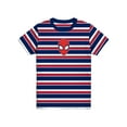 thumbnail image 1 of Spider-Man Head, Boys Graphic Crew Neck Short Sleeve Embroidered Striped Tee, Sizes 4-18, 1 of 4