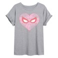 thumbnail image 1 of Spider-Man - Heart - Juniors Oversized Graphic T-Shirt, 1 of 4