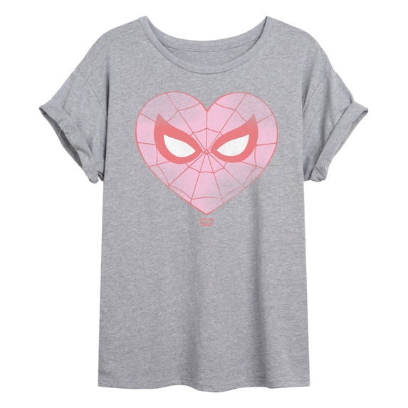 Spider-Man - Heart - Juniors Oversized Graphic T-Shirt