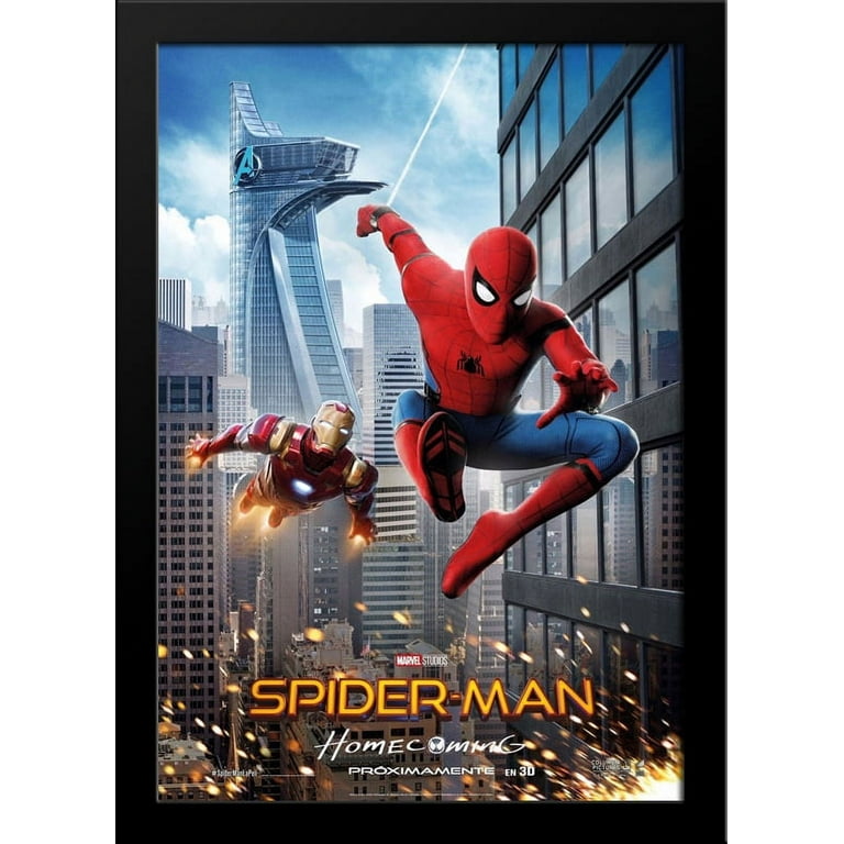 Spider-Man: Homecoming 28x36 Large Black Wood Framed Movie Poster