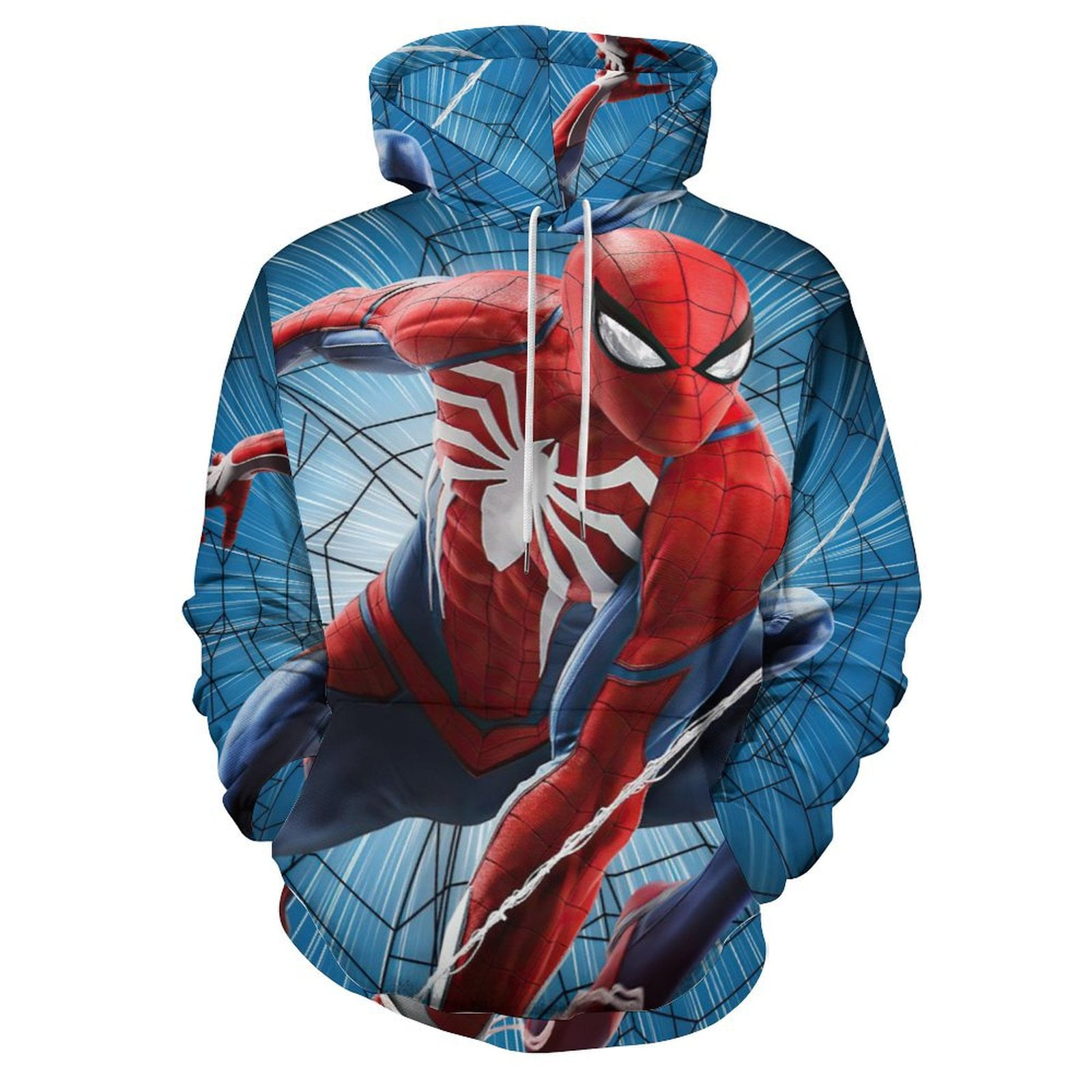 Spider-Man Hoodie 3D Print Pullover Hooded Long Sleeve Sweatshirts Tops ...