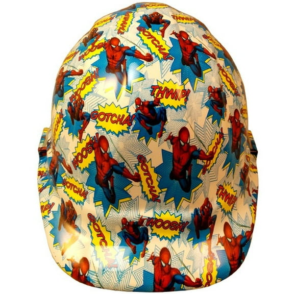 Spider Man Hydro Dipped Hard Hats Cap Style with 4 Pt Suspension