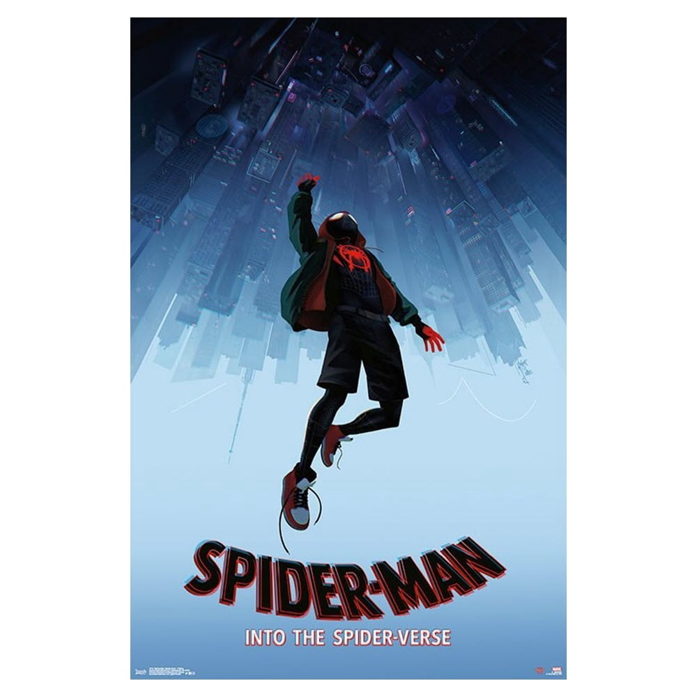Spider-Man Into The Spider-Verse Falling Poster, Multicolor, Vertical Unframed, All Ages, 22.375" x 34" by Trends International
