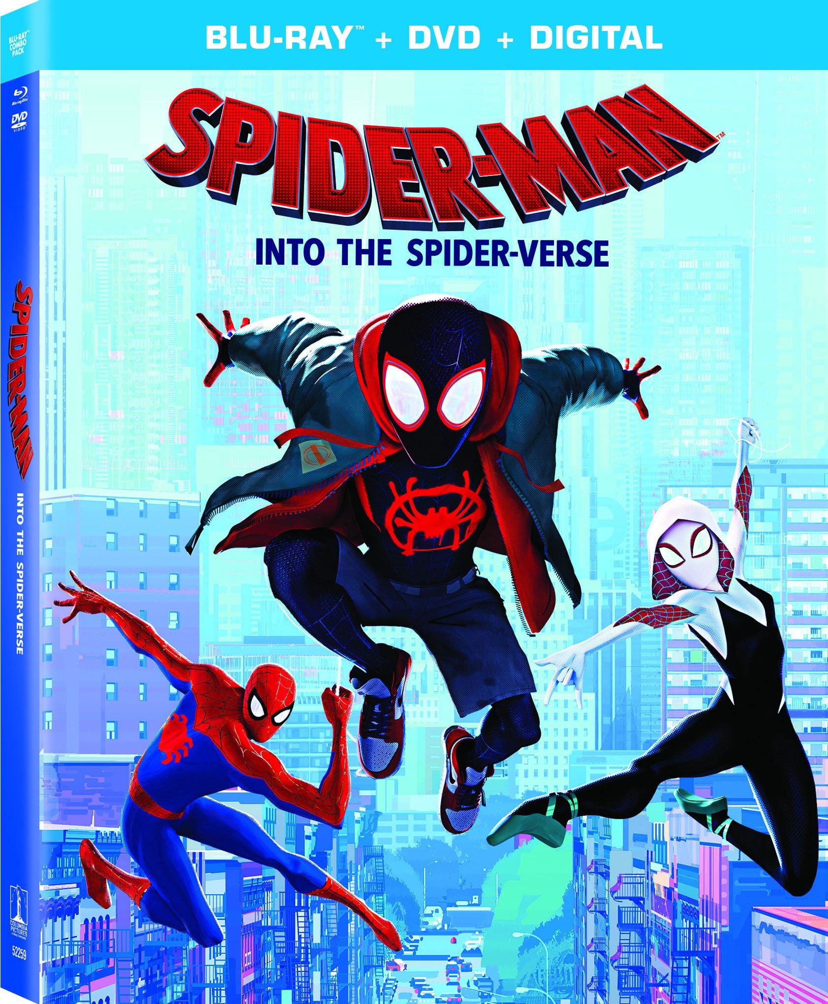 Sony, Blu-Ray + DVD, Spider-Man Into the Spider-Verse, PG