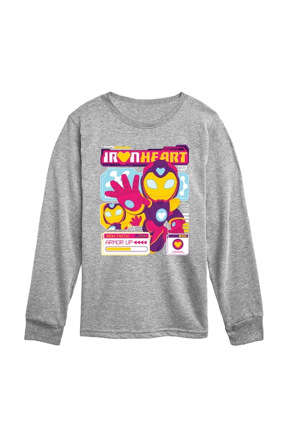 - Iron Heart Y2k - Youth Boys Long Sleeve Graphic T-Shirt