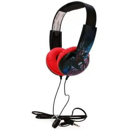 Spider-Man Kid Safe Headphones with Volume Limiting Technology, Red & Blue