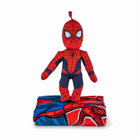 Spider-Man Kids 12" Polyester Beach Buddy and 28" x 58" Cotton Beach Towel Set, Red, Marvel