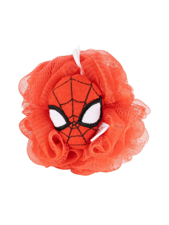 Kids 5" Spider-Man 3D Loofah, Polyester, Red