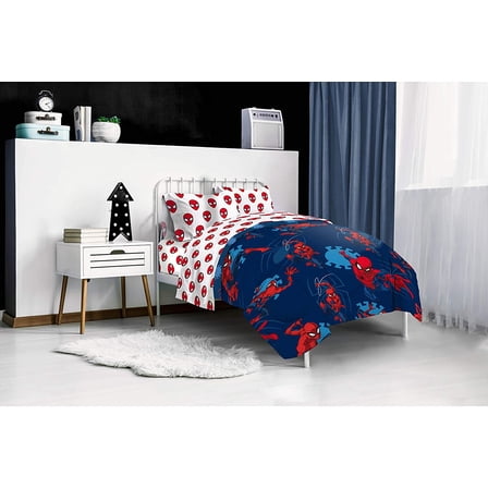 Spider-Man Kids' Comforter Set - Blue - Queen Size