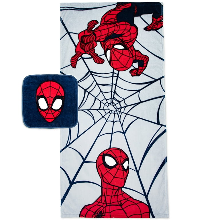 Spider Man Kids Cotton 2 Piece Towel and Washcloth Set Walmart