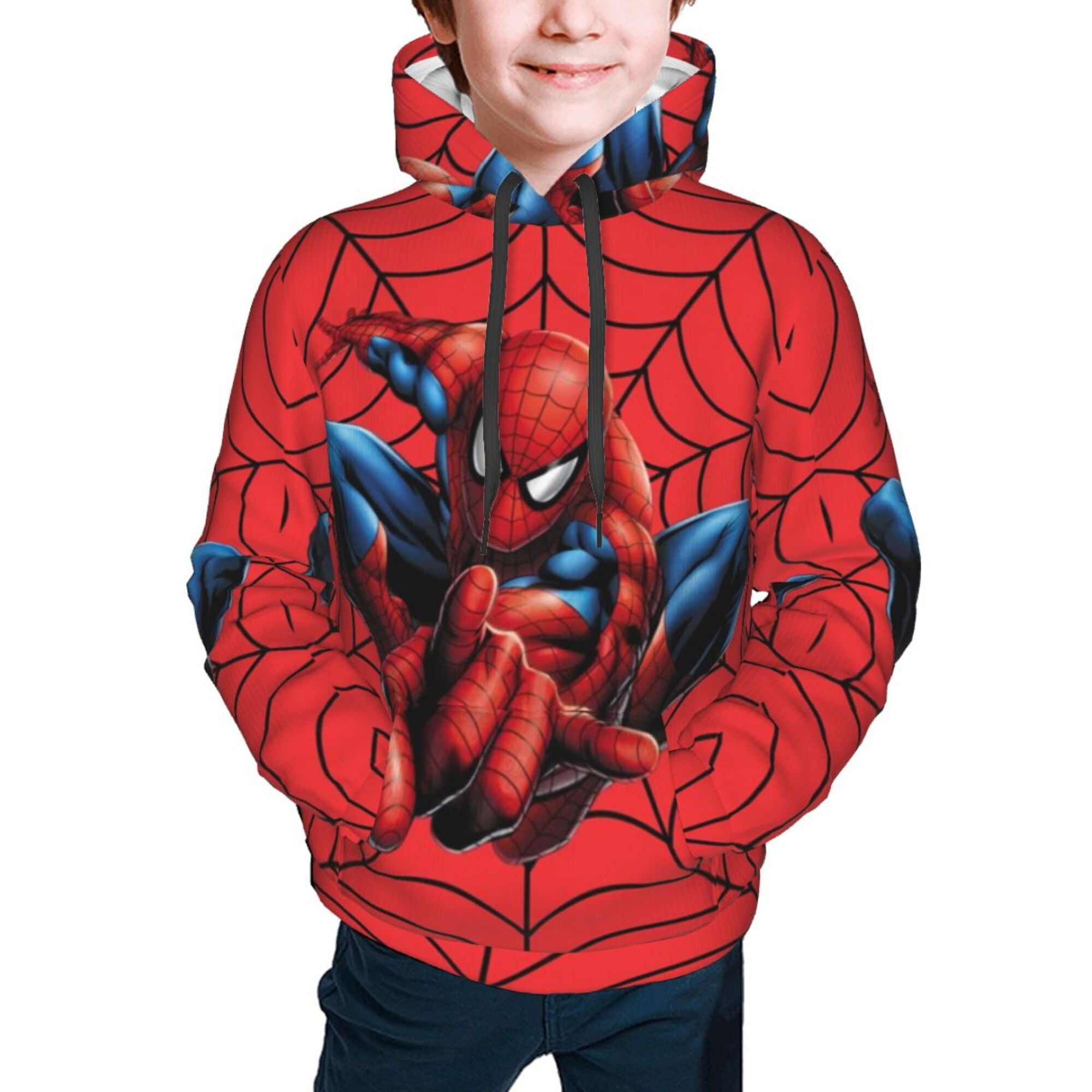 SpiderMan Printed Kids Girls Boys Cotton Casual Hoodie in Bangladesh main image 1