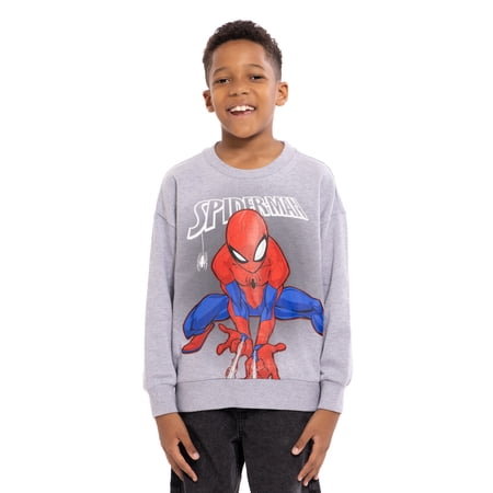 Spider-Man Kids Graphic Fleece Crewneck Sweatshirt, Sizes 4-18