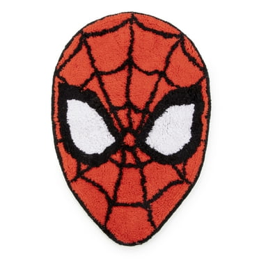 Spider-Man Kids Tufted Rug, 17" x 25", Cotton, Red, Marvel