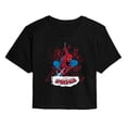 thumbnail image 1 of Spider-Man - Line Cluster - Juniors Cropped Graphic T-Shirt, 1 of 4