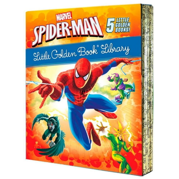 Spider-Man Little Golden Book Library (Marvel): Spider-Man!; Trapped by the Green Goblin; the Big Freeze!; High Voltage!; Night of the Vulture! (Hardcover)