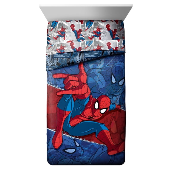 Marvel Spiderman Burst Microfiber Twin Reversible Comforter