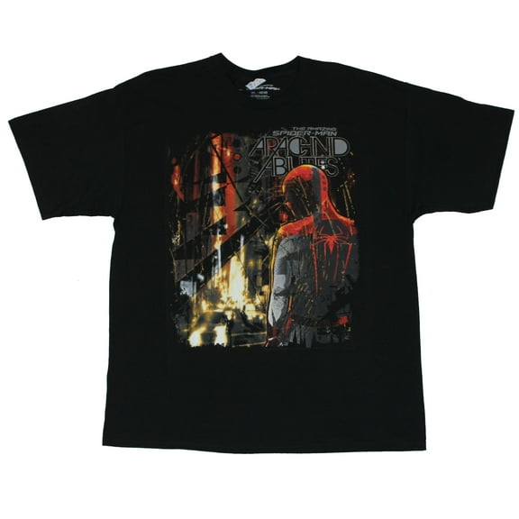 Spider-Man  (Marvel Comics) Mens T-Shirt - Arachnid Abilities Back Pose Image (2X-Large)