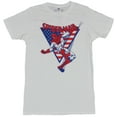 thumbnail image 1 of Spider-Man (Marvel Comics) Mens T-Shirt- Red White & Blue Swing Triangle Image (Small), 1 of 1