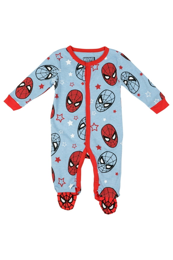 Mask All Over Print Sleep and Play Footed Pajamas-3-6 Months