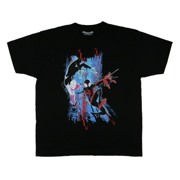 Spider-Man Men's Across the Spider-Verse Miles Morales and Spider Gwen T-Shirt