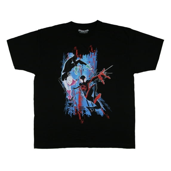 Spider-Man Men's Across the Spider-Verse Miles Morales and Spider Gwen T-Shirt