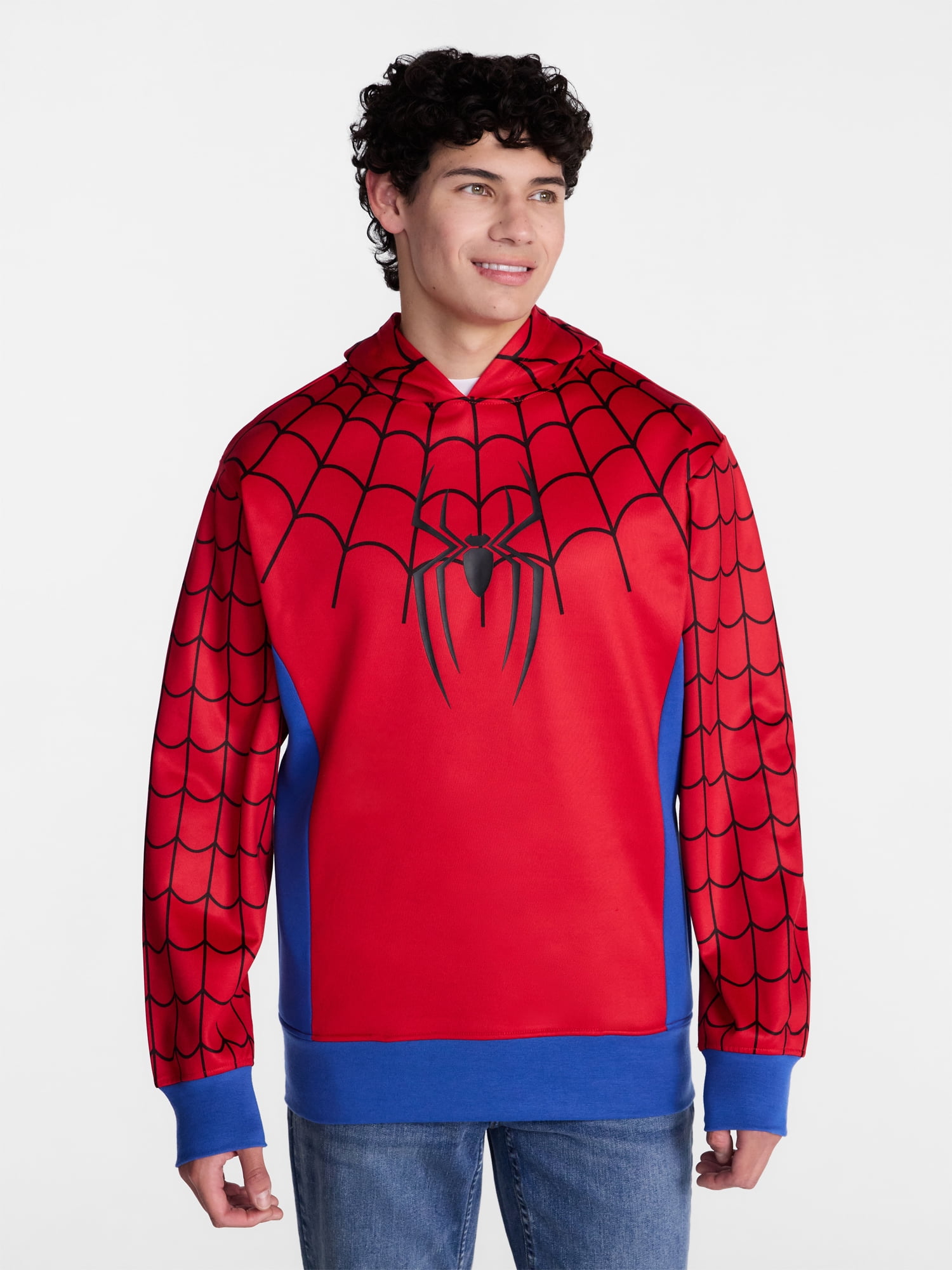 Marvel Spider-Man Men's Cosplay Hoodie Sweatshirt Halloween, Sizes XS-3XL