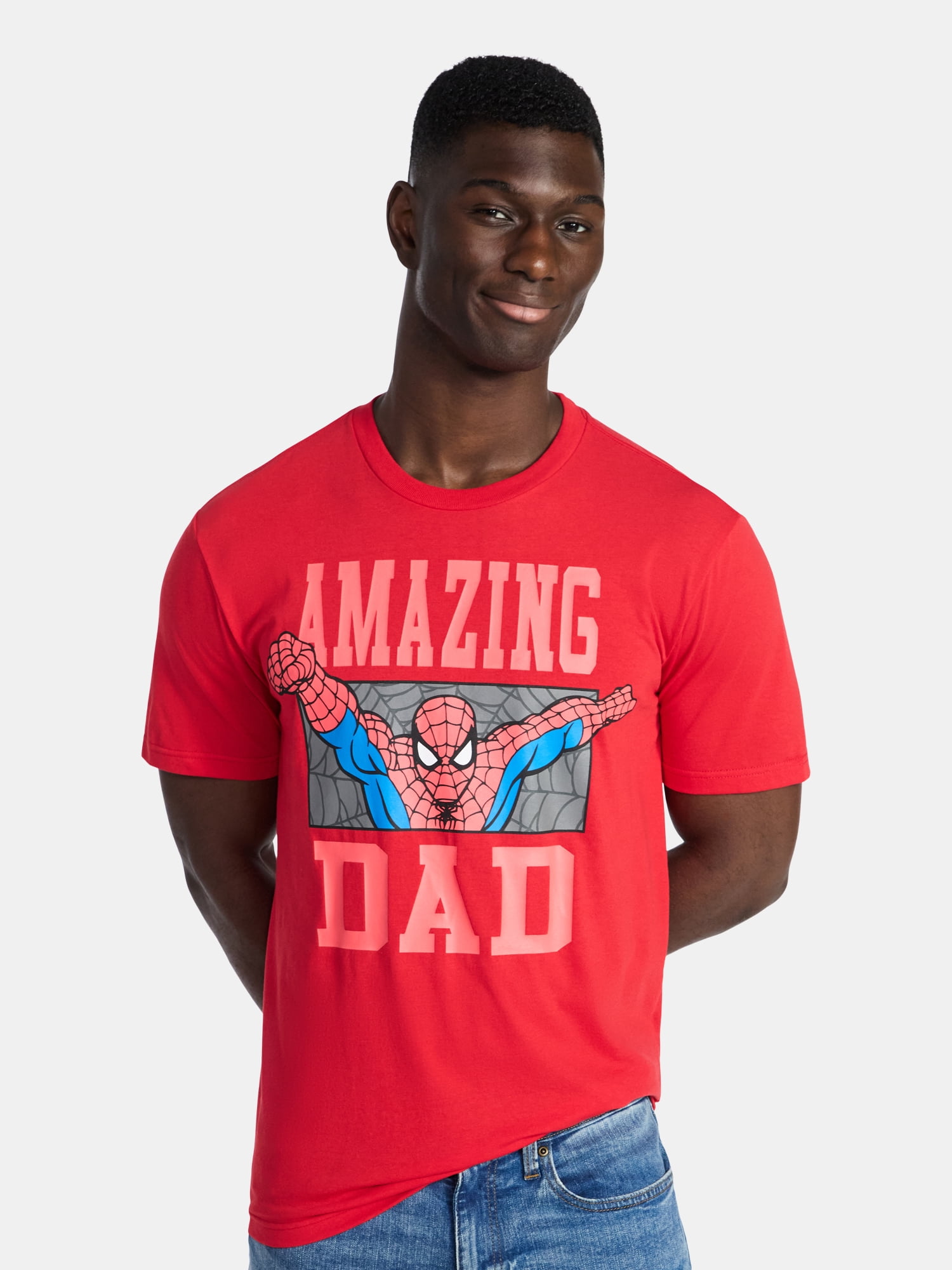 Spider-Man Men's and Big Men's Father's Day Graphic Tee, Sizes XS-5XL