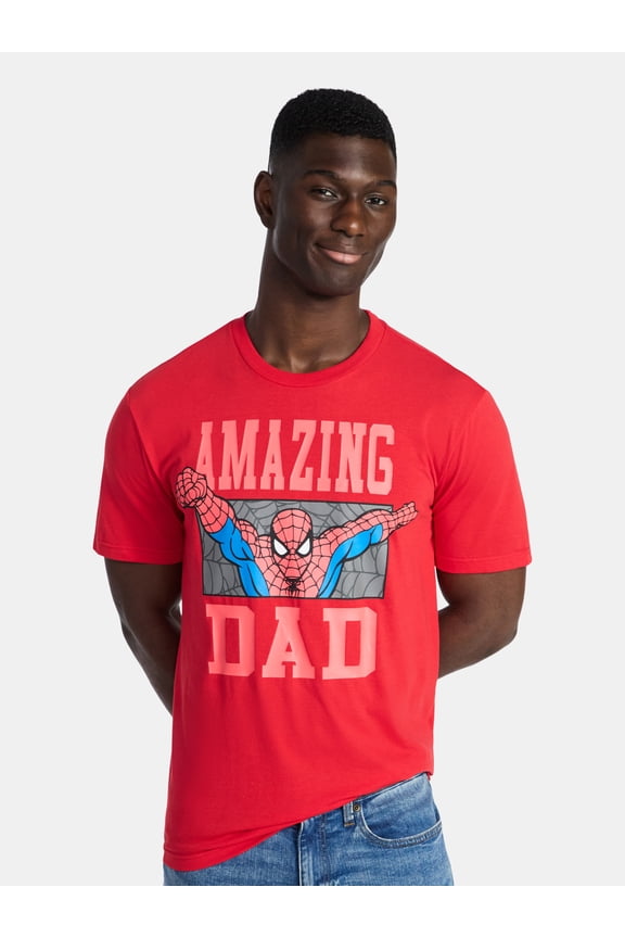 Spider-Man Men's and Big Men's Father's Day Graphic Tee, Sizes XS-5XL